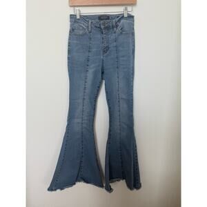 Judy Blue Super Flare Bell Bottom High Rise Jeans Light Wash 7/28